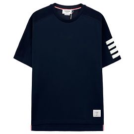 Thom Browne Diagonal Armband Short Sleeve T-Shirt Blue