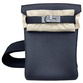 Hermès Kelly Hackado PM Black Silver Stamp Noir