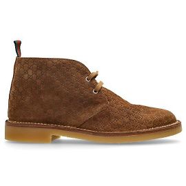 Gucci Suede Ankle Boots Brown