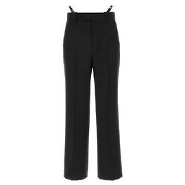 Gucci Pantaloni in lana e mohair stamp Nero