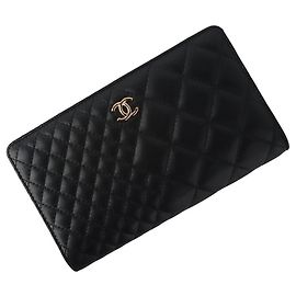 Chanel Classic CC Lambskin Long Wallet Black