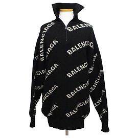 Balenciaga Multi-Logo Half-Zip Knit Multiple colors