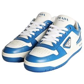 Prada Sneakers Downtown en cuir bleu Bleu