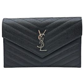 Saint Laurent Borsa con catena argentata Cassandra Black Nero