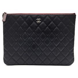 Chanel Caviar Clutch New Medium Black