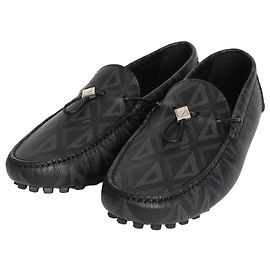 Dior Diamond Grained Leather Loafer Black Black