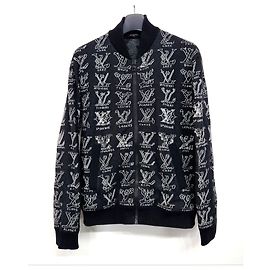 Louis Vuitton LV Cartoon Jacquard Bomber Jacket Black