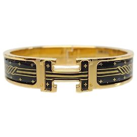 Hermès Click Armband Black Gold Graffiti Schwarz