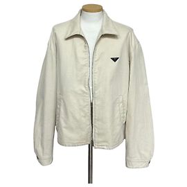 Prada Velvet Denim Jacket White