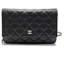Chanel Mini bolsa tiracolo WOC em Caviar Preto