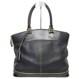 Louis Vuitton Sac cabas Suhali Lockit en cuir noir Noir