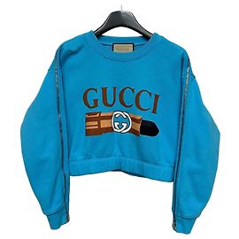 Gucci Sudadera de jersey de algodón para mujer Azul