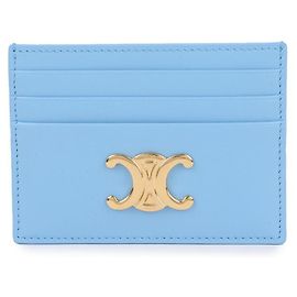 Céline Triomphe Card Wallet Blue