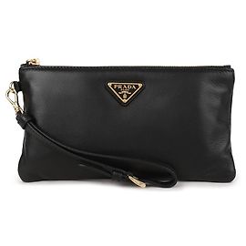 Prada Lederpouch Schwarz