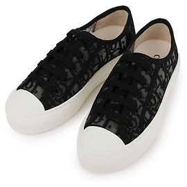 Dior Oblique Bestickte Mesh-Sneaker Schwarz