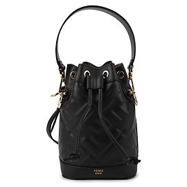 Fendi Mini bolsa de couro Montrezzo Preto