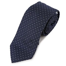 Salvatore Ferragamo Jacquard Silk Tie NAVY Blue