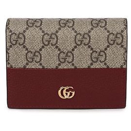 Gucci GG Marmont Bicolor Mini Wallet Brown