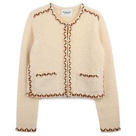Isabel Marant Merino-Tweed-Cardigan Braun