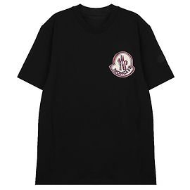 Moncler Logo Cotton Jersey T-Shirt Black