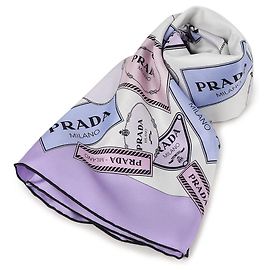 Prada Cachecol de twill Heritage Roxo