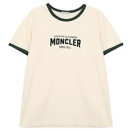 Moncler Logo Jersey T-Shirt Weiß
