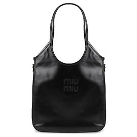 Miu Miu Leather Tote Bag Black