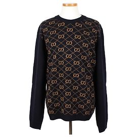 Gucci Wollstrickpullover XXL Schwarz