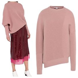 Stella Mc Cartney Asymmetrischer Rundhalsausschnitt Strick Rot