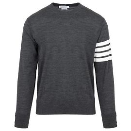 Thom Browne Feiner Merinowolle-Strickpullover Braun