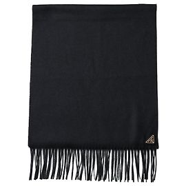 Prada Cachecol de seda e cashmere Preto