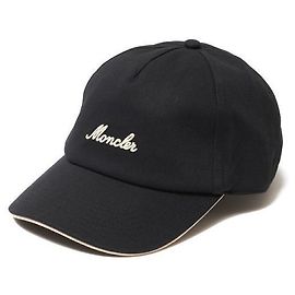 Moncler Boné de beisebol de algodão Preto