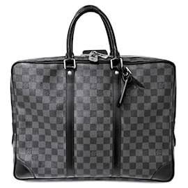Louis Vuitton Pasta de documentos Graphite Marrom