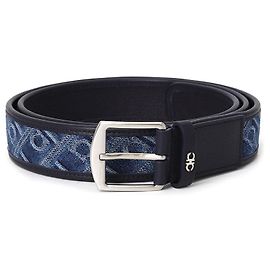 Salvatore Ferragamo Monogram Men's Belt Black