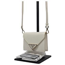 Prada Saffiano Strap Card Wallet Multiple colors