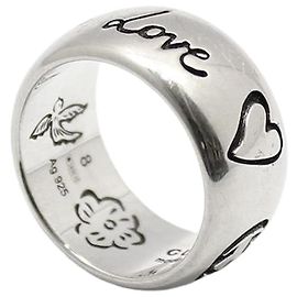 Gucci Blind for Love Ring in Sterling Silver Silvery