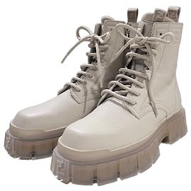 Fendi Botas Combat Walker em couro Marfim Branco