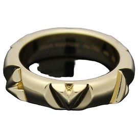 Louis Vuitton Anel LV Bolt em ouro amarelo Amarelo