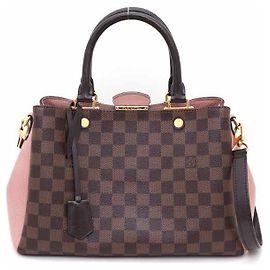 Louis Vuitton Bolsa Tote e Bolsa de Ombro Brittany BB em Damier Ebene Rosa