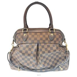 Louis Vuitton Bolsa de Ombro Trevi em Canvas Damier Ebene GM Marrom