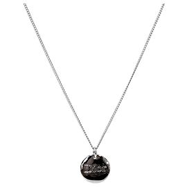 Dior Collar de plata con moneda Plata