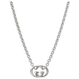 Gucci Collier argent entrelacé Argenté