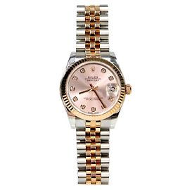 Rolex Relógio automático Datejust com combinação de diamantes Rosa