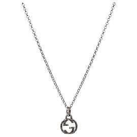 Gucci Interlocking Silberhalskette Silber