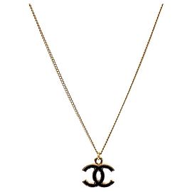 Chanel Collana CC Nera e Oro Nero