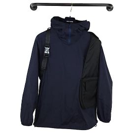 Louis Vuitton Giacca Blouson con Cappuccio e Imbracatura Pieghevole Blu