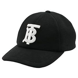 Burberry Logo Baumwoll-Baseballkappe Schwarz