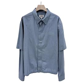 Hermès Baumwollhemd Blau Blau