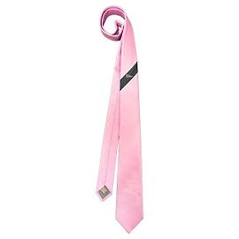 Dior Corbata de jacquard de seda Rosa Antracita Gris Blanco Castaño