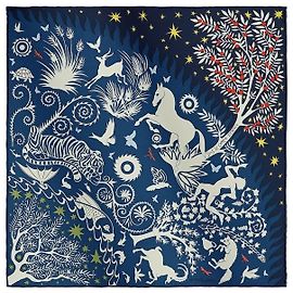Hermès Sciarpa con dettagli Blu